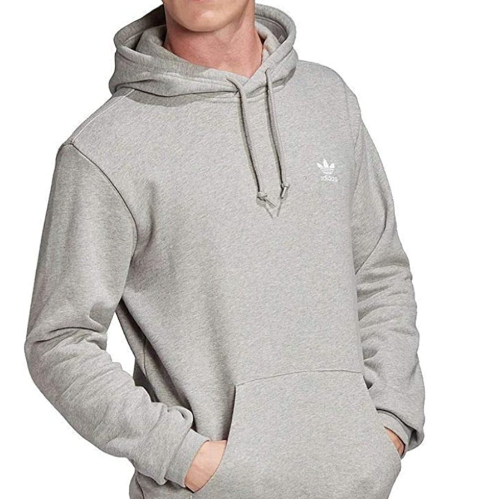 Originals Men's Essential Hoodie Sweatshirt, Medium Grey Heather, S